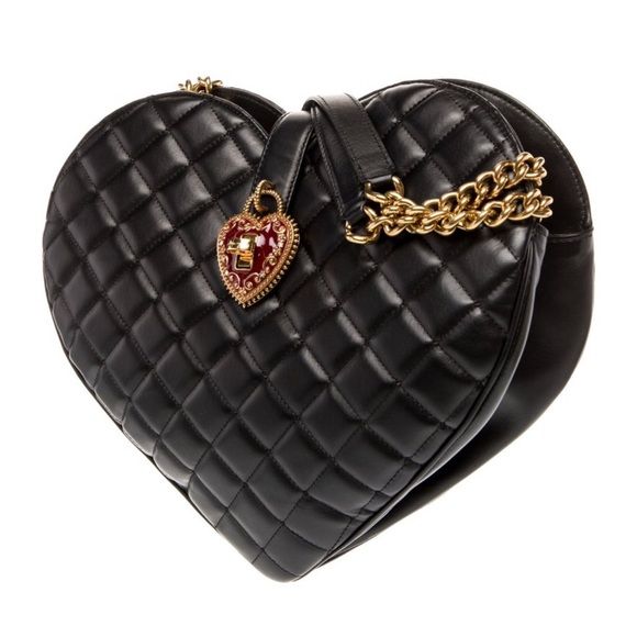 Dolce & Gabbana Black Quilted Heart Bag RARE!! - Picture 3 of 6